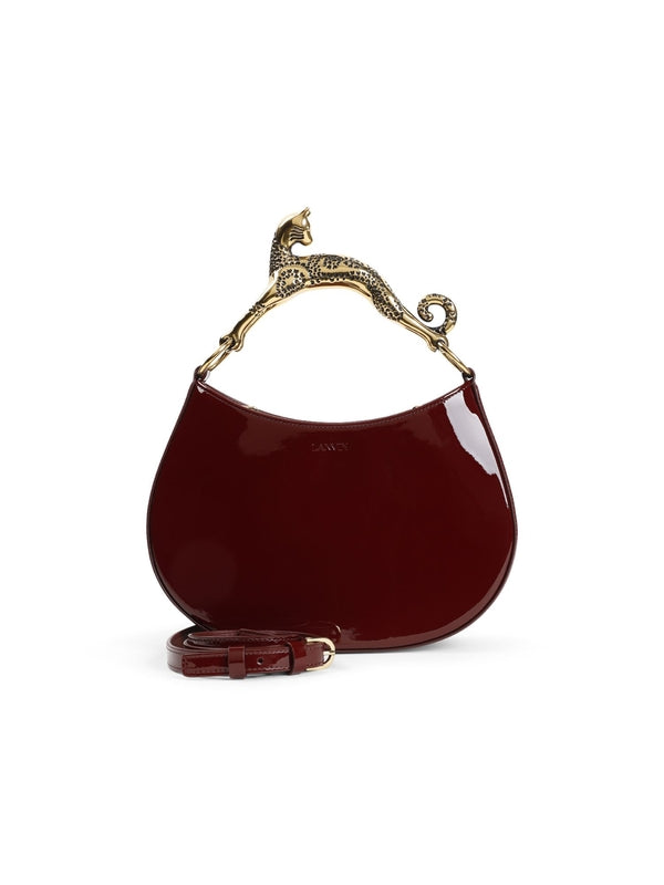 Hobo Cat Handle Leather Shoulder Bag