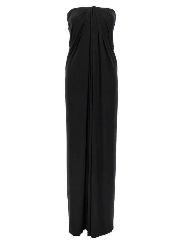 Drape Tube Top Long Dress
