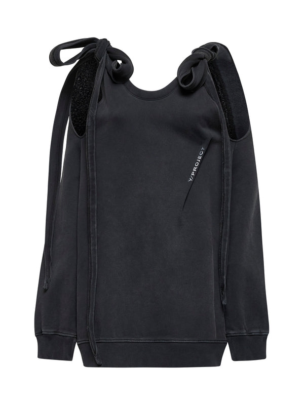 ロゴ刺繍スカーフネック
オフショルダースウェットシャツ