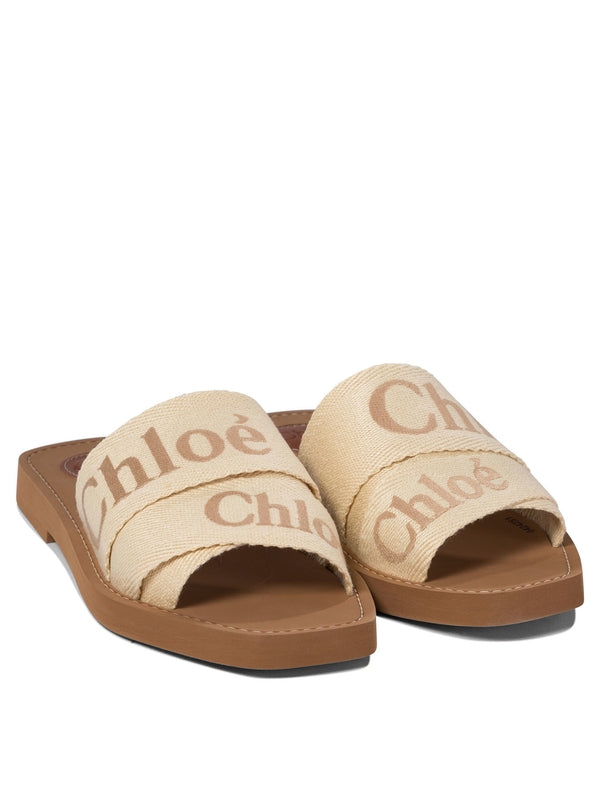 Woody Logo Band Flat Sandals