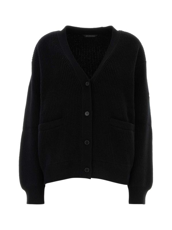 V-Neck Wool Cardigan