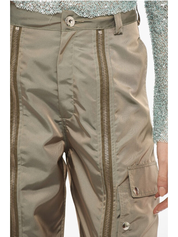 Zipper Detail Cropped Pants