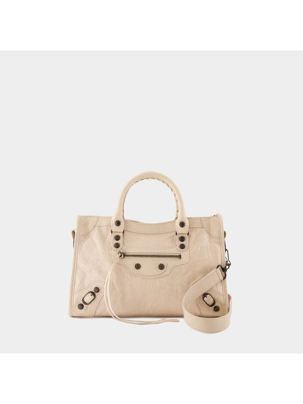 Balenciaga City Small Beige Tote Bags
