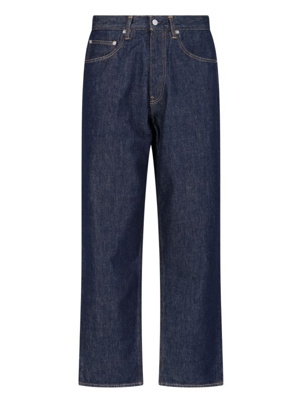Auralee Hard Twist Wide Blue Denim Pants