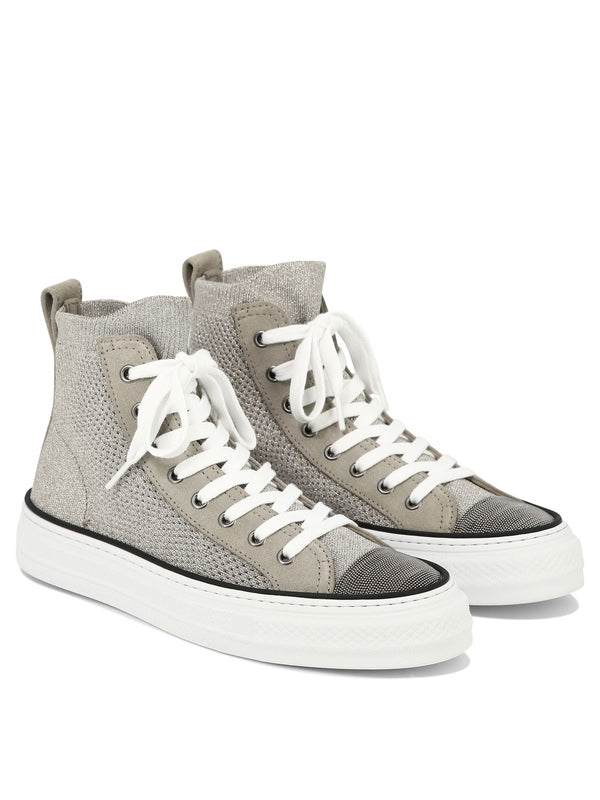 Monili Detail High-Top Sneakers