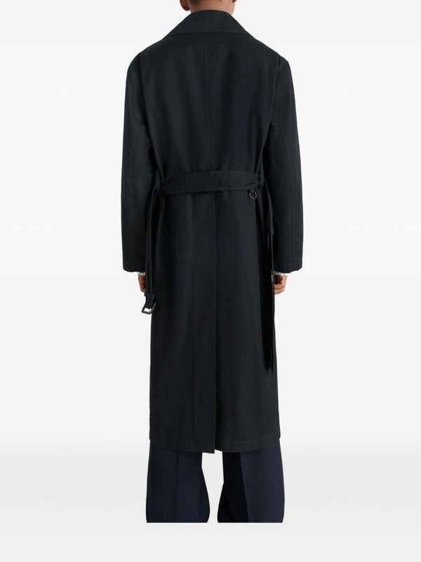 Belted Black Double Coat