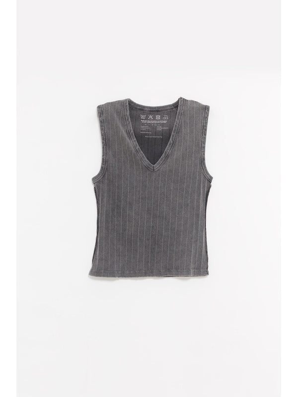 V Neck Cotton Sleeveless