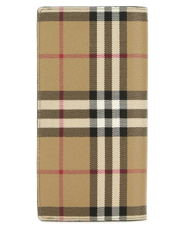 Vintage Check Flap Long Wallet