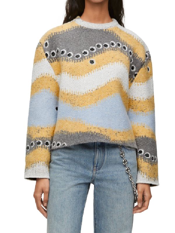 Jacquard Wool Blend Knit