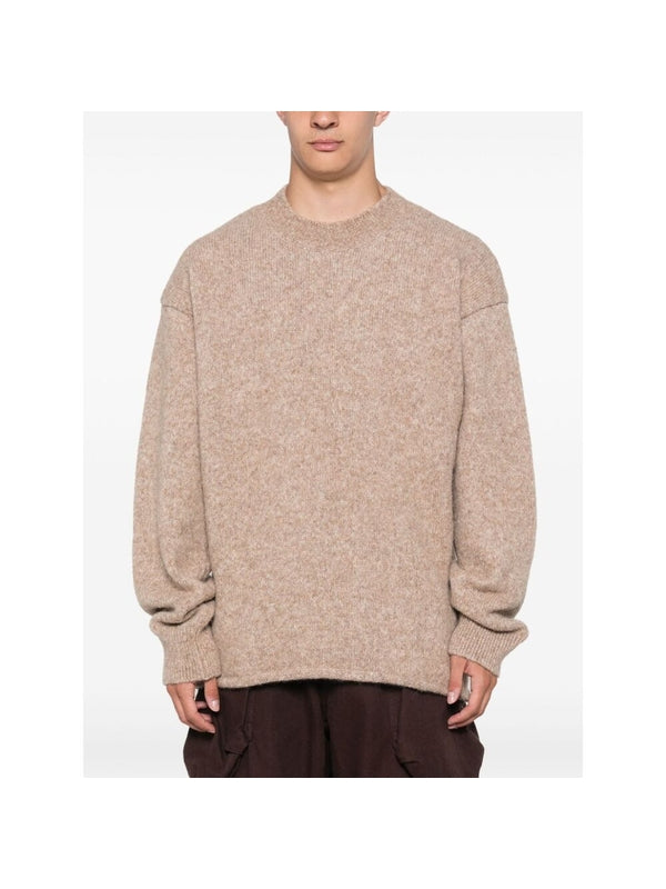 Back Logo Jacquard Alpaca Blend Knit