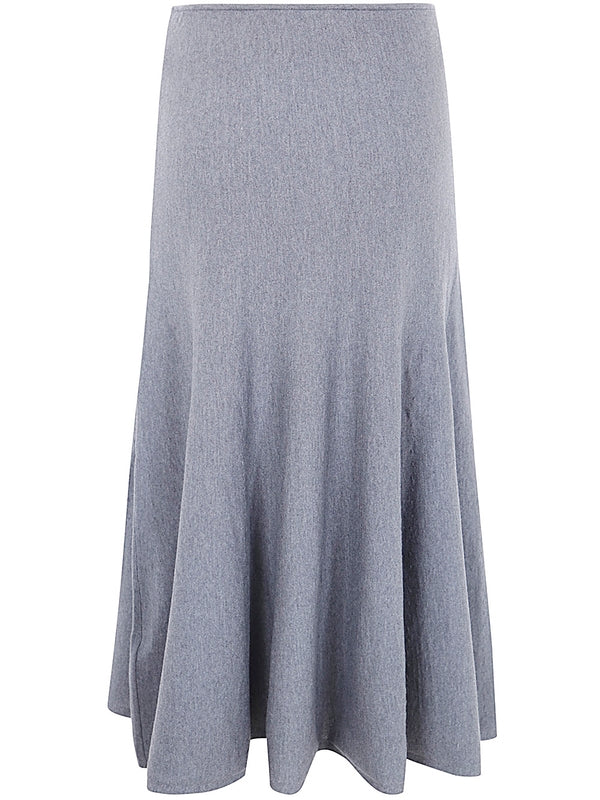 Mayu Flare Wool Skirt