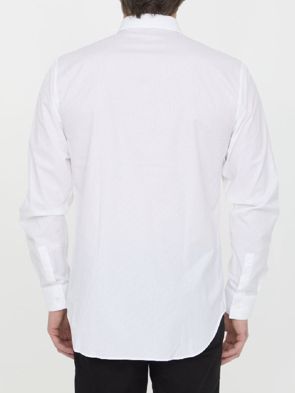 White Oblique Cotton Shirt