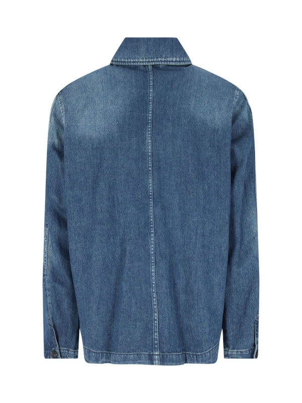 Cargo Pocket Cotton Denim Jacket