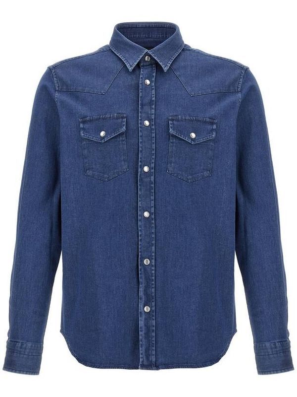 Western Double Pocket Denim
  Shirt