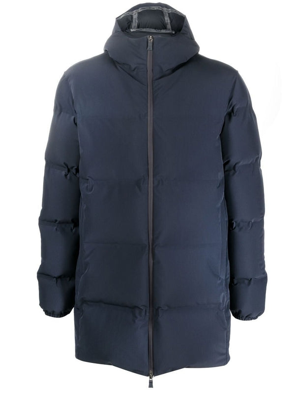 Quilted Nylon Hoodie Padded Jacket