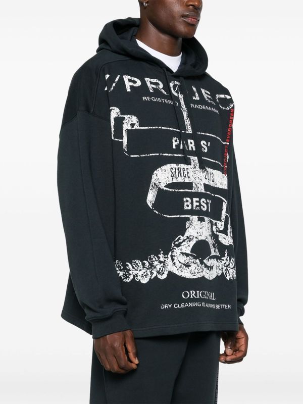 Logo Printed Cotton Hoodie