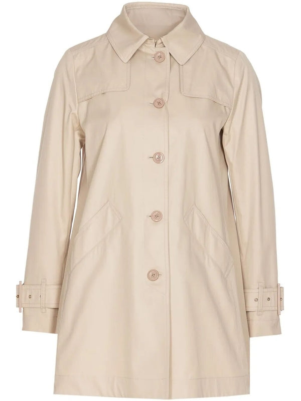 Single-breasted Cotton Trench Coat