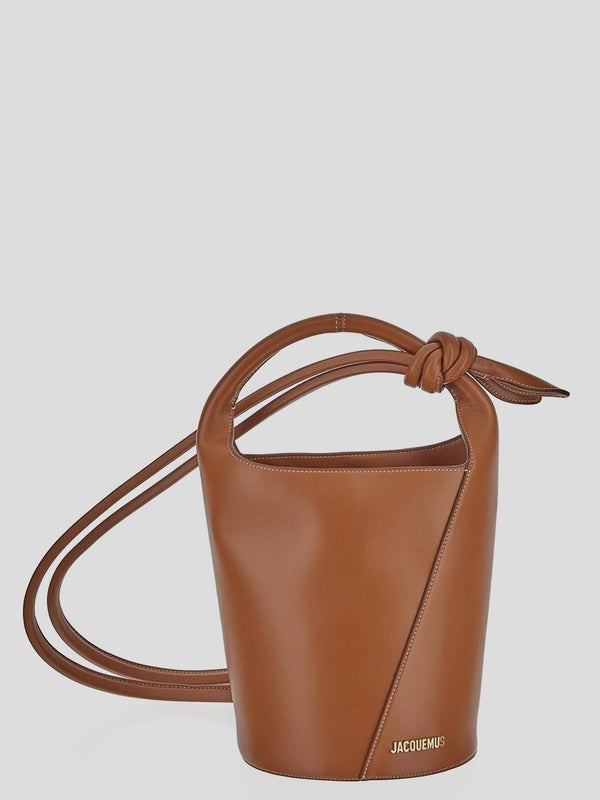 Tourni Logo Leather Bucket Bag