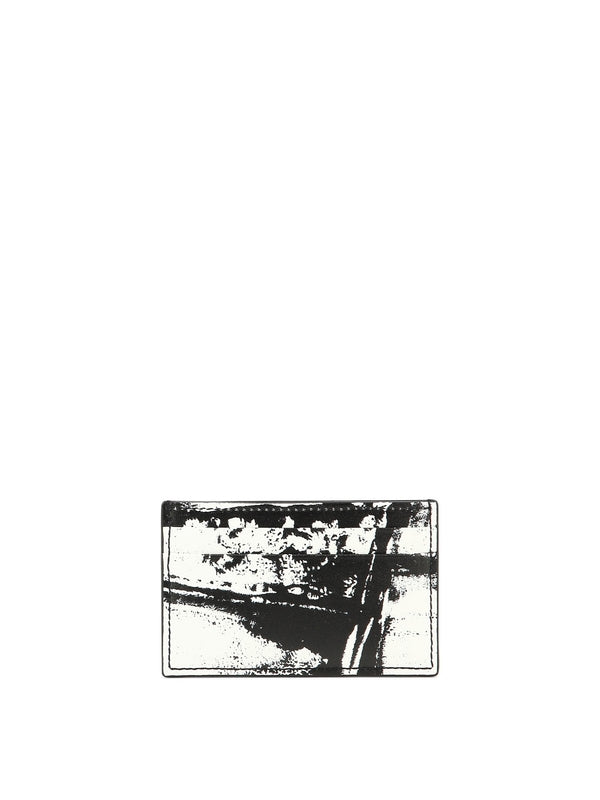 Alexander Mcqueen Black White Card Holders
