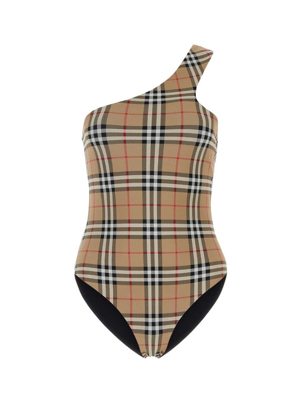 Vintage Check One Shoulder Swimsuit