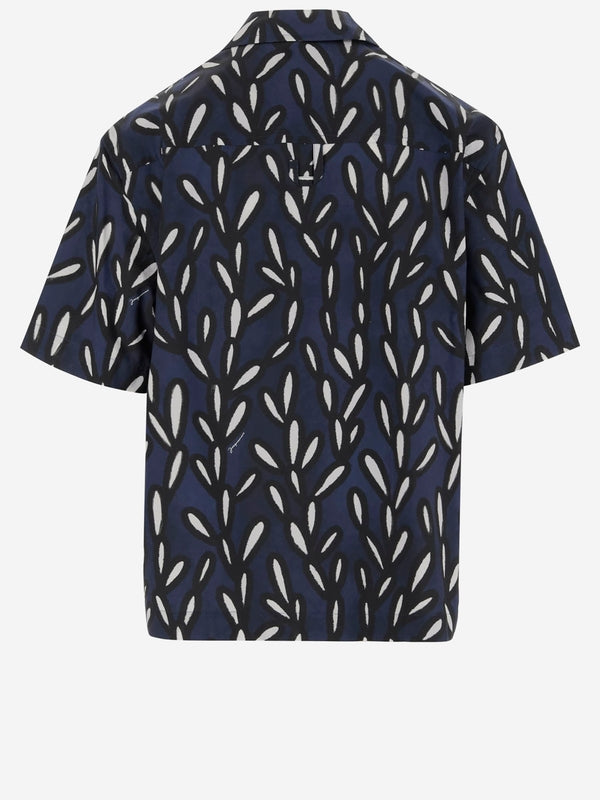 All-Over Printed Cotton Short Sleeve Shirt