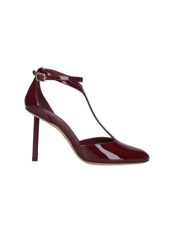 Ankle Patent Leather Sandal Heels