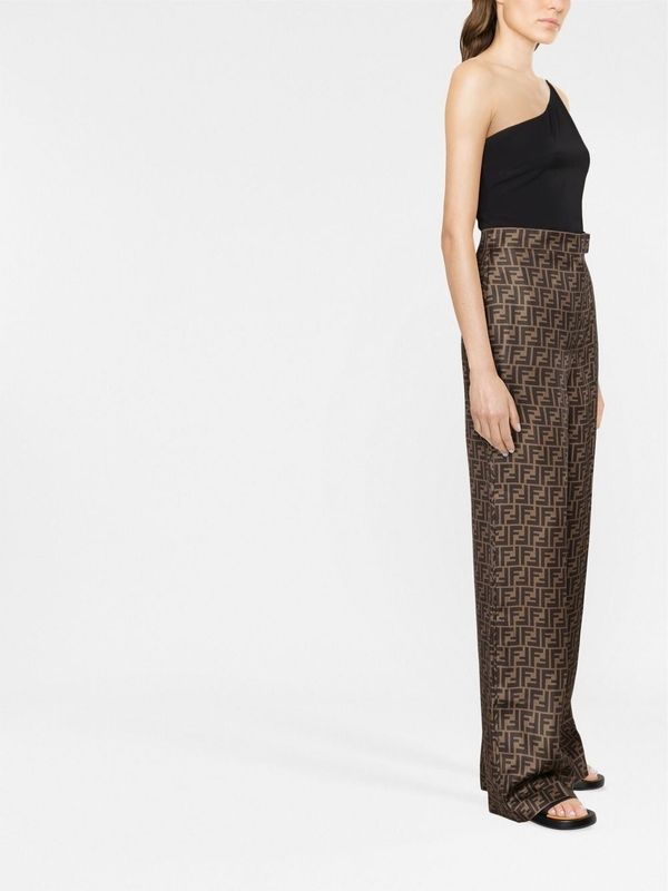 Allover FF
  Logo Wide Silk Pants