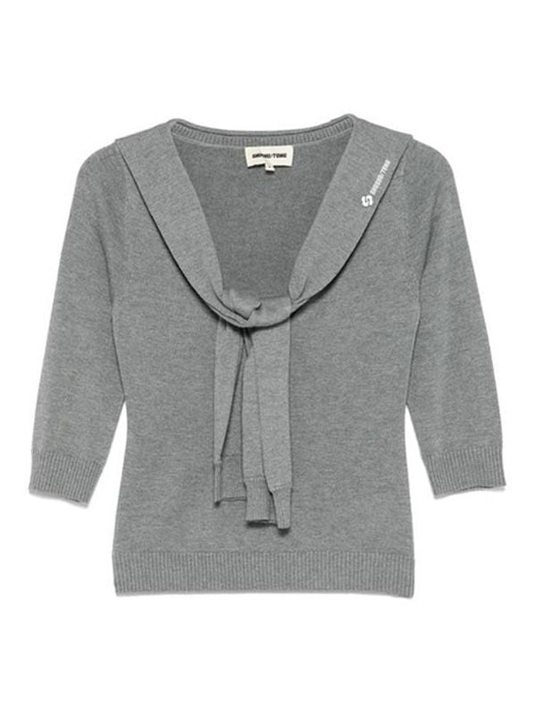 Logo Jacquard Silk Cashmere Sweater