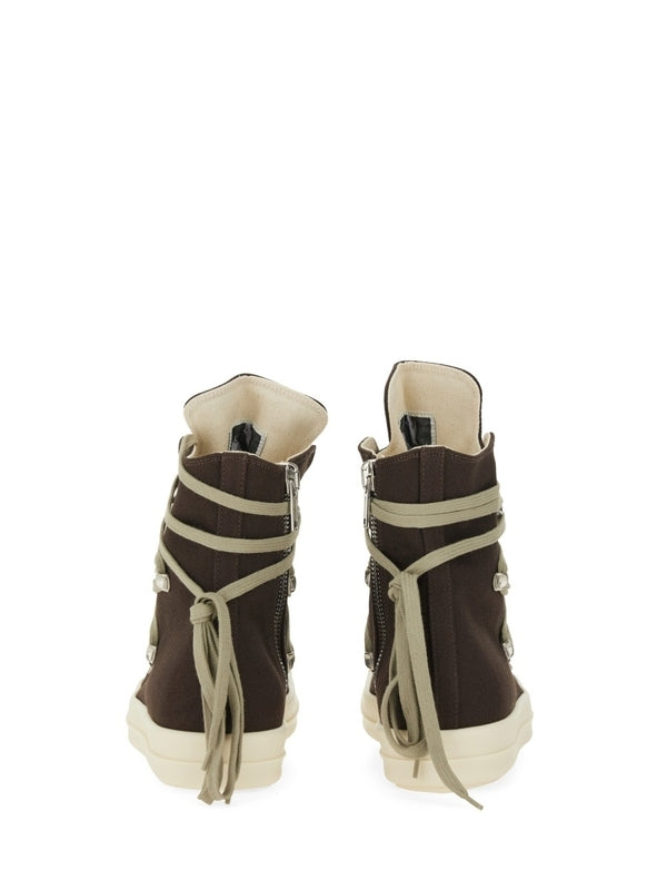 Rick Owens Drkshdw Grey High Top Sneakers