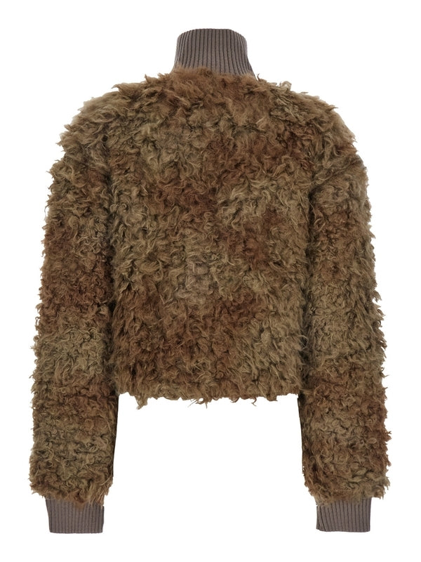 Fake Shearling High-neck Jacket