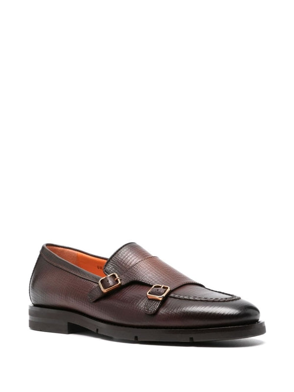 Leather Monk Strap Shoes