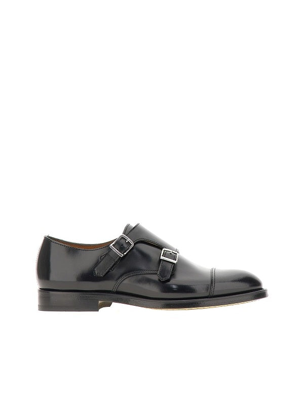 Monk Strap Leather Derby Shoes