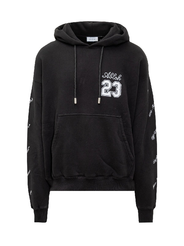 23 Logo Printed Cotton Hoodie