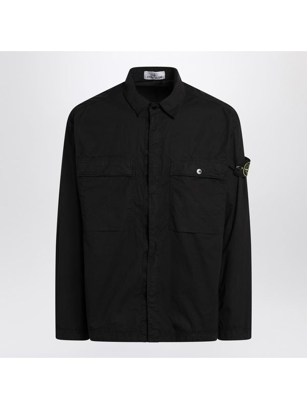 Wappen Patch Cotton Overshirt Jacket