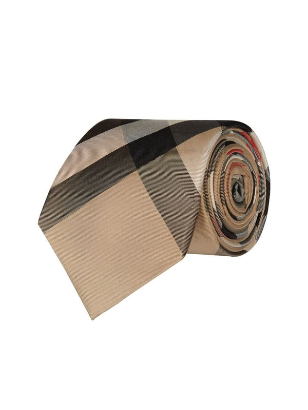 Check Pattern Silk Necktie