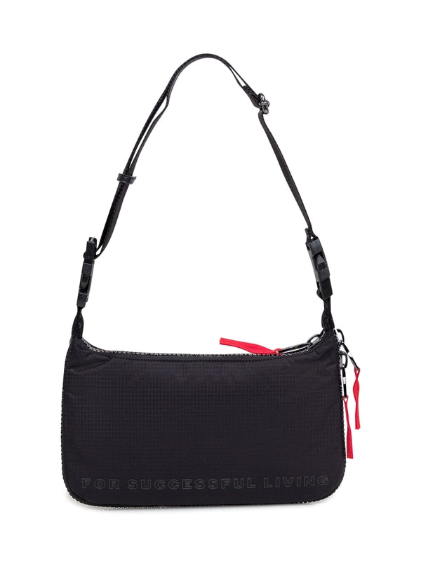 Zip D Logo Nylon Shoulder Bag