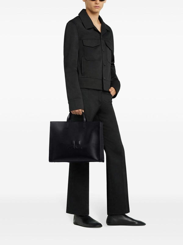 Logo Embossing Calfskin Tote Bag