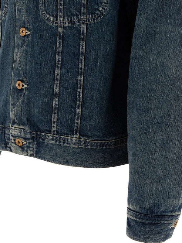 Back Logo Detail Denim Jacket