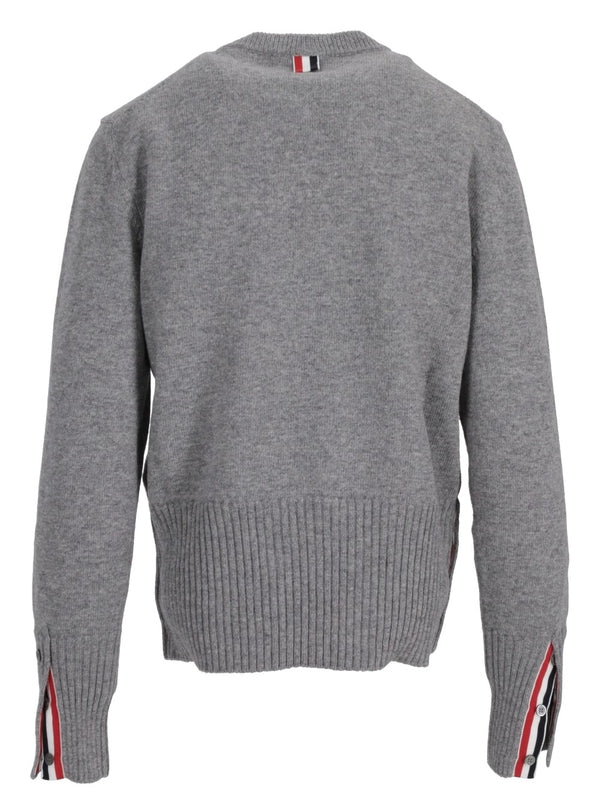 Jacquard Grey Wool Knit