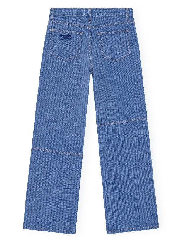 Izie Stripe Cotton Denim Pants