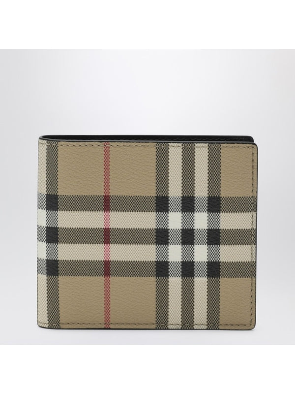 Burberry Beige Checked Wallets