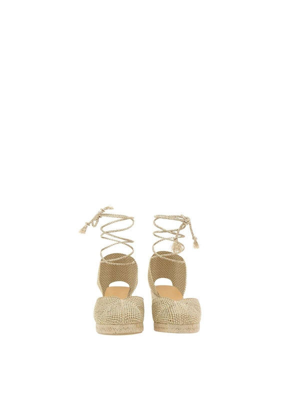 Castañer Beige Wedge Sandals