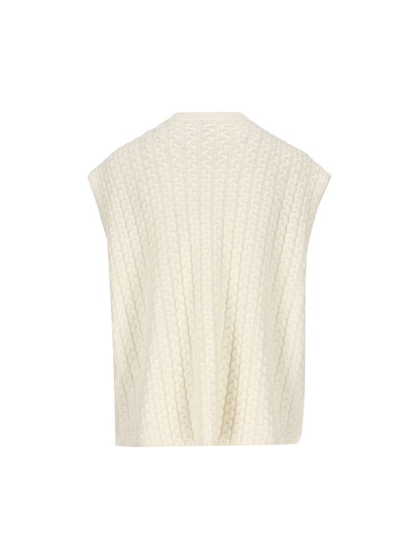 Anagram cable logo knit vest