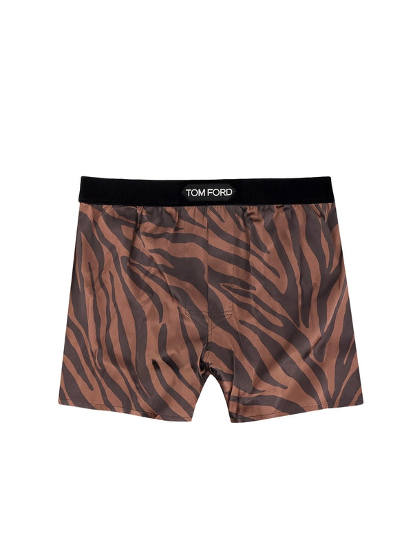 Logo Band Silk Boxer Underwear