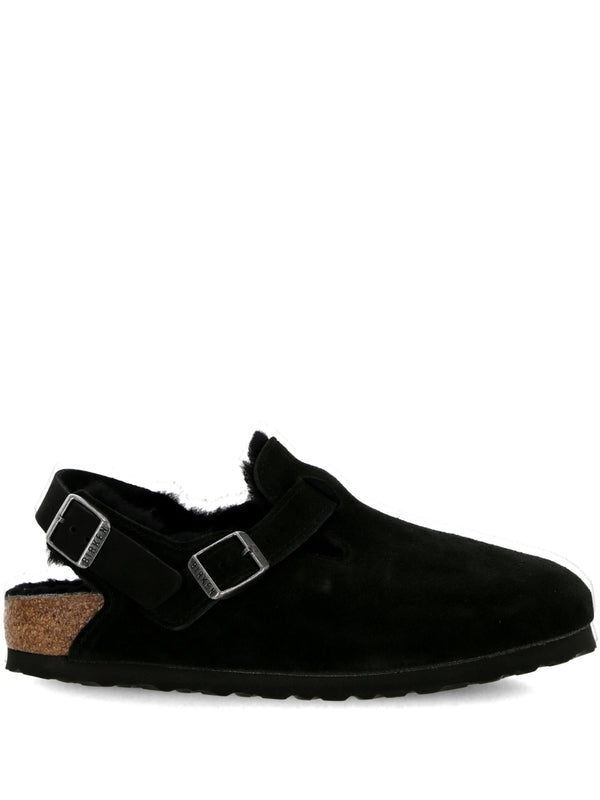 Tokio Shearling Suede Sandals