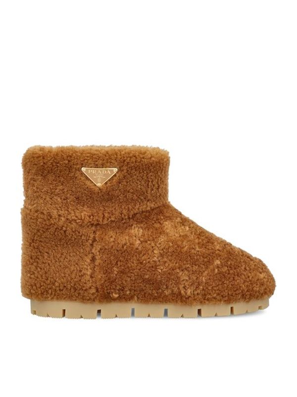 三角形徽标羊毛靴