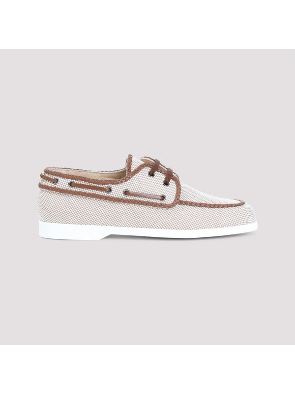 Metal Logo Detail Boat Shoes