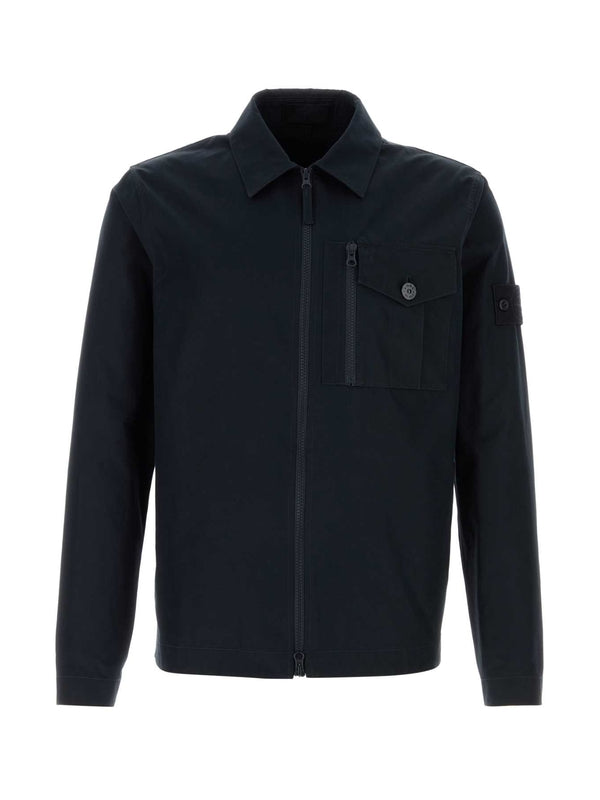 Wappen Patch Cotton Zip-up Jacket