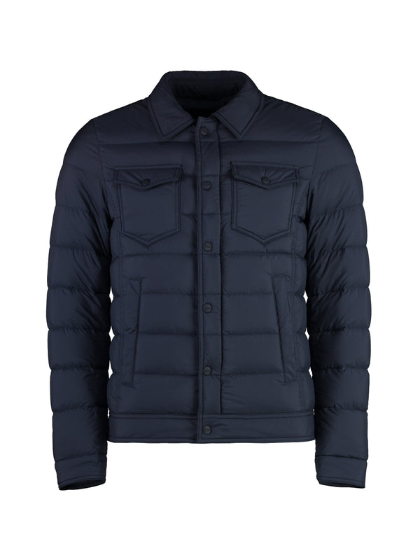 Chest Pocket Quilted Nylon Padded Jacket