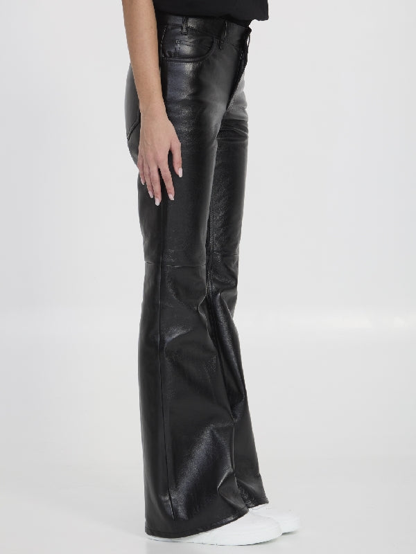 Flare Hem Lambskin Pants - Jente